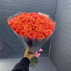 29 коралловых роз