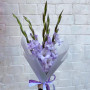 5 сиреневых гладиолусов